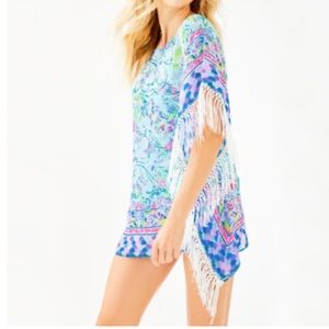 Lilly Pulitzer Bali Blue Sway This Way Swim Ginette Engineered Cover Up